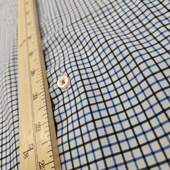 Nautica Men's Slim Fit Stretch Performance S/S Dress Shirt, Blue XXL 18-18.5 - Picture 10 of 11